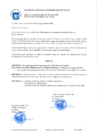 Arrêté place publique
