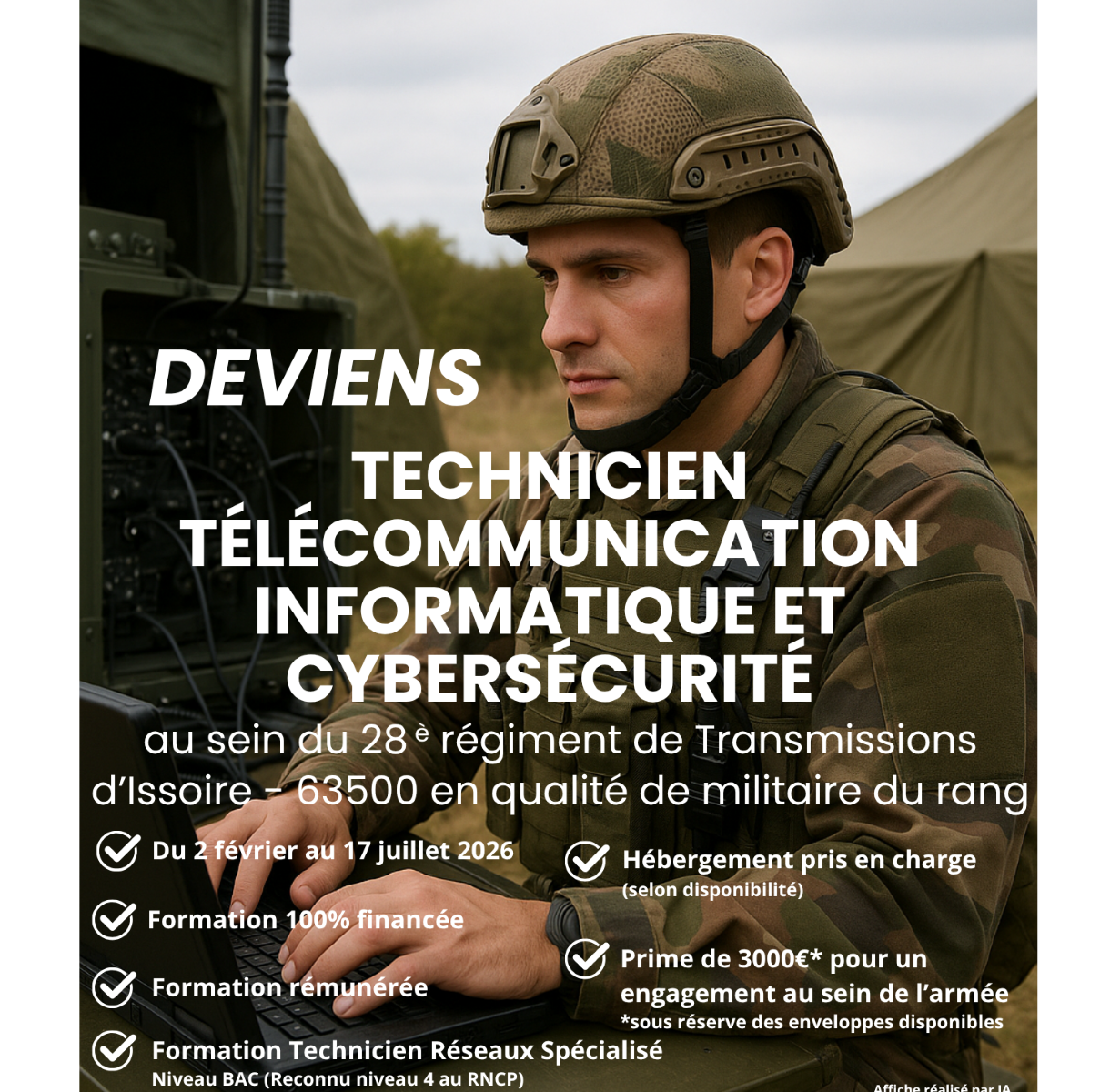 Affiche formation de la CCI 15